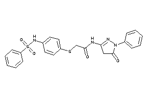 2-[[4-(benzenesulfonamido)phenyl]thio]-N-(5-keto-1-phenyl-2-pyrazolin-3-yl)acetamide