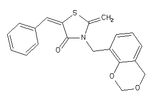 5-benzal-3-(4H-1,3-benzodioxin-8-ylmethyl)-2-methylene-thiazolidin-4-one