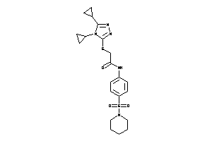 Image of 2-[(4,5-dicyclopropyl-1,2,4-triazol-3-yl)thio]-N-(4-piperidinosulfonylphenyl)acetamide