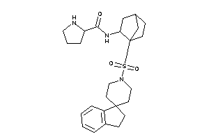 Image of N-[1-(spiro[indane-1,4'-piperidine]-1'-ylsulfonylmethyl)norbornan-2-yl]pyrrolidine-2-carboxamide