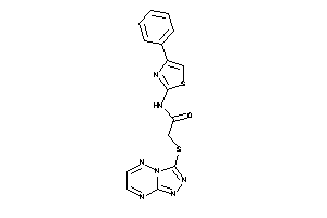 Image of N-(4-phenylthiazol-2-yl)-2-([1,2,4]triazolo[4,3-b][1,2,4]triazin-3-ylthio)acetamide
