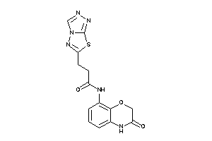 Image of N-(3-keto-4H-1,4-benzoxazin-8-yl)-3-([1,2,4]triazolo[3,4-b][1,3,4]thiadiazol-6-yl)propionamide
