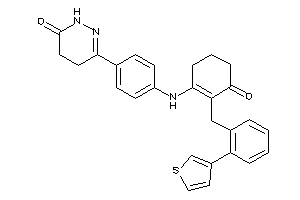 Image of 3-[4-[[3-keto-2-[2-(3-thienyl)benzyl]cyclohexen-1-yl]amino]phenyl]-4,5-dihydro-1H-pyridazin-6-one