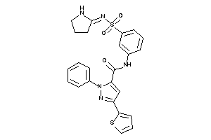 Image of 2-phenyl-N-[3-(pyrrolidin-2-ylideneamino)sulfonylphenyl]-5-(2-thienyl)pyrazole-3-carboxamide