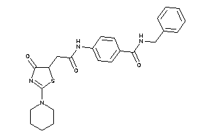 Image of N-benzyl-4-[[2-(4-keto-2-piperidino-2-thiazolin-5-yl)acetyl]amino]benzamide