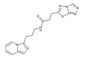 Image of N-(3-imidazo[1,5-a]pyridin-3-ylpropyl)-3-([1,2,4]triazolo[3,4-b][1,3,4]thiadiazol-6-yl)propionamide