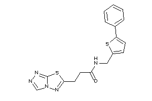 Image of N-[(5-phenyl-2-thienyl)methyl]-3-([1,2,4]triazolo[3,4-b][1,3,4]thiadiazol-6-yl)propionamide