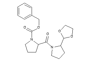 Image of 2-[2-(1,3-dioxolan-2-yl)pyrrolidine-1-carbonyl]pyrrolidine-1-carboxylic Acid Benzyl Ester