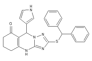 Image of 2-(benzhydrylthio)-9-(1H-pyrrol-3-yl)-5,6,7,9-tetrahydro-4H-[1,2,4]triazolo[5,1-b]quinazolin-8-one