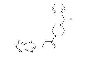 Image of 1-(4-benzoylpiperazino)-3-([1,2,4]triazolo[3,4-b][1,3,4]thiadiazol-6-yl)propan-1-one