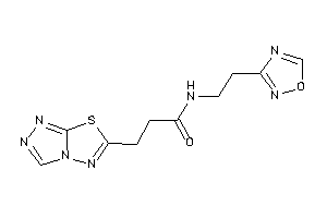 Image of N-[2-(1,2,4-oxadiazol-3-yl)ethyl]-3-([1,2,4]triazolo[3,4-b][1,3,4]thiadiazol-6-yl)propionamide