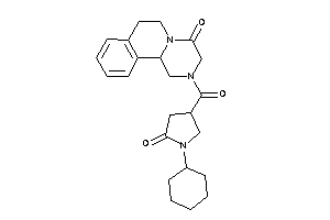 Image of 2-(1-cyclohexyl-5-keto-pyrrolidine-3-carbonyl)-3,6,7,11b-tetrahydro-1H-pyrazino[2,1-a]isoquinolin-4-one