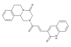 2-[3-(2-keto-1H-quinolin-3-yl)acryloyl]-3,6,7,11b-tetrahydro-1H-pyrazino[2,1-a]isoquinolin-4-one