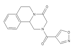 Image of 2-(isoxazole-4-carbonyl)-3,6,7,11b-tetrahydro-1H-pyrazino[2,1-a]isoquinolin-4-one