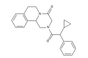 Image of 2-(2-cyclopropyl-2-phenyl-acetyl)-3,6,7,11b-tetrahydro-1H-pyrazino[2,1-a]isoquinolin-4-one
