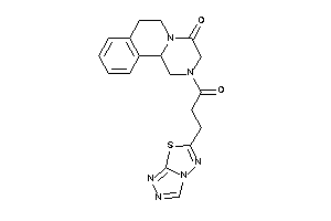 Image of 2-[3-([1,2,4]triazolo[3,4-b][1,3,4]thiadiazol-6-yl)propanoyl]-3,6,7,11b-tetrahydro-1H-pyrazino[2,1-a]isoquinolin-4-one