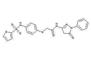 N-(5-keto-1-phenyl-2-pyrazolin-3-yl)-2-[[4-(2-thienylsulfonylamino)phenyl]thio]acetamide