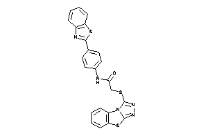 N-[4-(1,3-benzothiazol-2-yl)phenyl]-2-([1,2,4]triazolo[3,4-b][1,3]benzothiazol-1-ylthio)acetamide