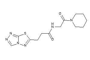 Image of N-(2-keto-2-piperidino-ethyl)-3-([1,2,4]triazolo[3,4-b][1,3,4]thiadiazol-6-yl)propionamide