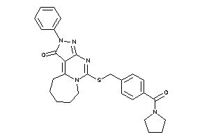 Image of Phenyl-[[4-(pyrrolidine-1-carbonyl)benzyl]thio]BLAHone