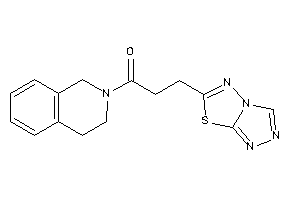 1-(3,4-dihydro-1H-isoquinolin-2-yl)-3-([1,2,4]triazolo[3,4-b][1,3,4]thiadiazol-6-yl)propan-1-one