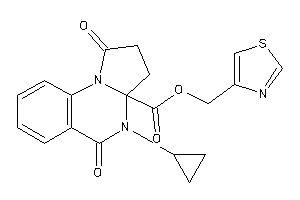 Image of 4-cyclopropyl-1,5-diketo-2,3-dihydropyrrolo[1,2-a]quinazoline-3a-carboxylic Acid Thiazol-4-ylmethyl Ester
