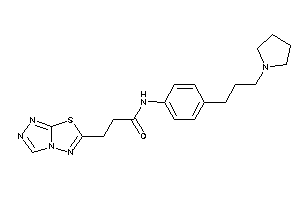 N-[4-(3-pyrrolidinopropyl)phenyl]-3-([1,2,4]triazolo[3,4-b][1,3,4]thiadiazol-6-yl)propionamide