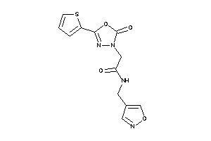 N-(isoxazol-4-ylmethyl)-2-[2-keto-5-(2-thienyl)-1,3,4-oxadiazol-3-yl]acetamide