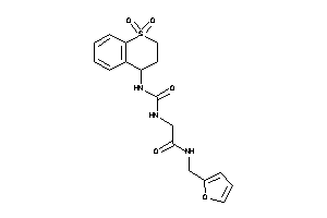 Image of 2-[(1,1-diketo-3,4-dihydro-2H-thiochromen-4-yl)carbamoylamino]-N-(2-furfuryl)acetamide