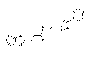 Image of N-[2-(5-phenylisoxazol-3-yl)ethyl]-3-([1,2,4]triazolo[3,4-b][1,3,4]thiadiazol-6-yl)propionamide