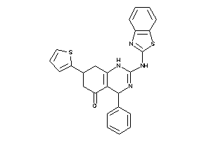 Image of 2-(1,3-benzothiazol-2-ylamino)-4-phenyl-7-(2-thienyl)-4,6,7,8-tetrahydro-1H-quinazolin-5-one