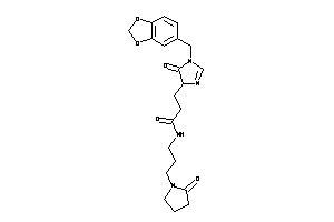 3-(5-keto-1-piperonyl-2-imidazolin-4-yl)-N-[3-(2-ketopyrrolidino)propyl]propionamide