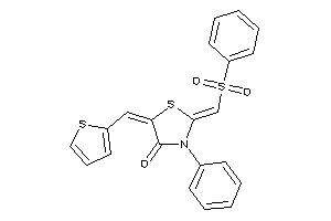 2-(besylmethylene)-3-phenyl-5-(2-thenylidene)thiazolidin-4-one