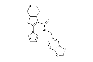 Image of N-piperonyl-2-pyrrol-1-yl-5,7-dihydro-4H-thieno[2,3-c]thiopyran-3-carboxamide