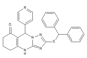2-(benzhydrylthio)-9-(4-pyridyl)-5,6,7,9-tetrahydro-4H-[1,2,4]triazolo[5,1-b]quinazolin-8-one