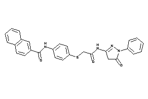 N-[4-[[2-keto-2-[(5-keto-1-phenyl-2-pyrazolin-3-yl)amino]ethyl]thio]phenyl]-2-naphthamide