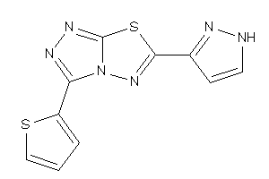 Image of 6-(1H-pyrazol-3-yl)-3-(2-thienyl)-[1,2,4]triazolo[3,4-b][1,3,4]thiadiazole