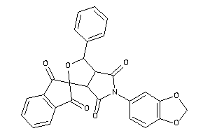 Image of 5-(1,3-benzodioxol-5-yl)-1-phenyl-spiro[3a,6a-dihydro-1H-furo[3,4-c]pyrrole-3,2'-indane]-1',3',4,6-diquinone
