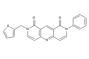 Image of 8-(2-furfuryl)-2-phenyl-pyrido[4,3-b][1,6]naphthyridine-1,9-quinone