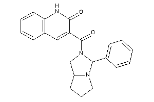 Image of 3-(3-phenyl-1,3,5,6,7,7a-hexahydropyrrolo[2,1-e]imidazole-2-carbonyl)carbostyril