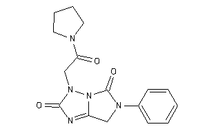 3-(2-keto-2-pyrrolidino-ethyl)-6-phenyl-7H-imidazo[5,1-e][1,2,4]triazole-2,5-quinone