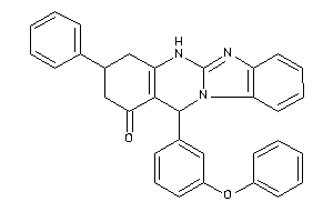 Image of 12-(3-phenoxyphenyl)-3-phenyl-3,4,5,12-tetrahydro-2H-benzimidazolo[2,1-b]quinazolin-1-one