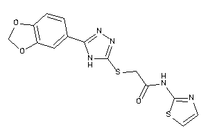 2-[[5-(1,3-benzodioxol-5-yl)-4H-1,2,4-triazol-3-yl]thio]-N-thiazol-2-yl-acetamide