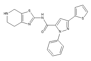 Image of 2-phenyl-N-(4,5,6,7-tetrahydrothiazolo[5,4-c]pyridin-2-yl)-5-(2-thienyl)pyrazole-3-carboxamide