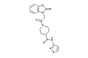 Image of N-isoxazol-3-yl-1-[2-(2-keto-1,3-benzoxazol-3-yl)acetyl]isonipecotamide