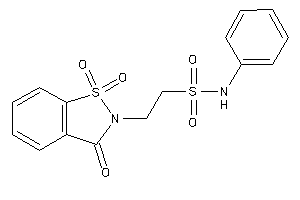 N-phenyl-2-(1,1,3-triketo-1,2-benzothiazol-2-yl)ethanesulfonamide