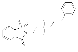 Image of N-phenethyl-2-(1,1,3-triketo-1,2-benzothiazol-2-yl)ethanesulfonamide