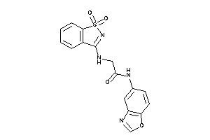 Image of N-(1,3-benzoxazol-5-yl)-2-[(1,1-diketo-1,2-benzothiazol-3-yl)amino]acetamide