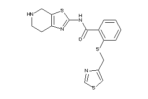 Image of N-(4,5,6,7-tetrahydrothiazolo[5,4-c]pyridin-2-yl)-2-(thiazol-4-ylmethylthio)benzamide