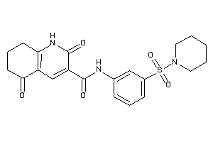 Image of 2,5-diketo-N-(3-piperidinosulfonylphenyl)-1,6,7,8-tetrahydroquinoline-3-carboxamide